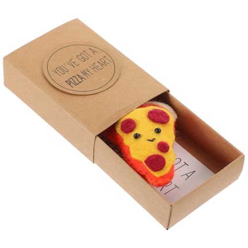 Yardenfun Kasten Mini-Pizza-geschenkbox Pizzaspielzeug Mit Box Freundschaftsgeschenkbox Freundschaftsgeschenk Pizzaspielzeug Weihnachtstütenfüller Kleines Geschenk Weihnachten Vlies von Yardenfun