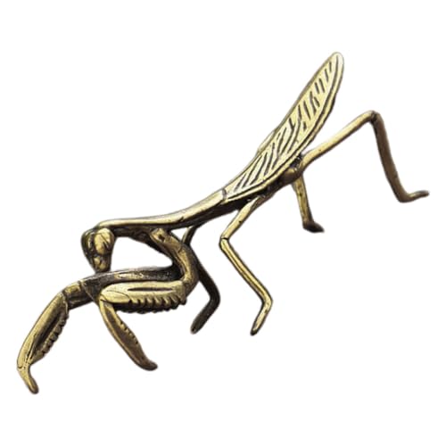 Yardenfun Kreative Mantis Figur aus Messing Realistische Gottesanbeterin Statue für Stilvolle Tischdekoration für Einweihungen und Neujahr Perfektes Deko Element von Yardenfun