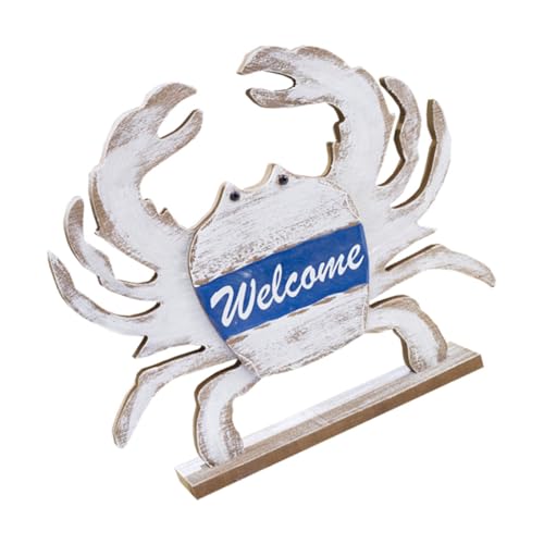 Yardenfun Mediterraner Holzkrabben Schreibtisch Dekorationsartikel Kreatives Accessoire für Wohnzimmer Büro und Schlafzimmer als für Freunde und Familie von Yardenfun