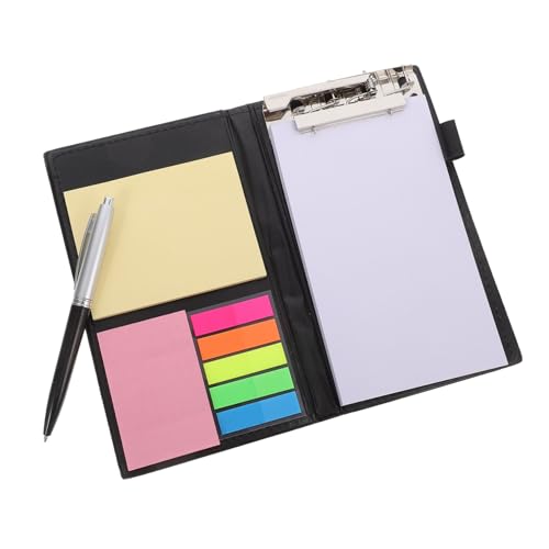 Yardenfun PU Notizbuch Set mit Stifthalter Rechteckige Seitenmarker Index Tabs Organizer für Büro und Schule Schwarzes Business Klemmbrett mit Kugelschreiber Vielseitig für Meetings und Yardenfun PU Notizbuch Set mit Stifthalter Rechteckige Seitenmarker Index Tabs Organizer für Büro und Schule Schwarzes Business Klemmbrett mit Kugelschreiber Vielseitig für Meetings und von Yardenfun