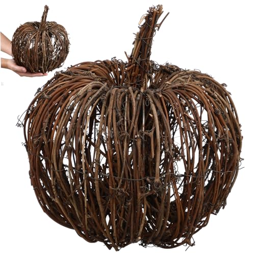 Yardenfun Rattan Kürbis Dekoration für Halloween Durchmesser Woven Pumpkin Ornament Tischdeko für Partys und Festliche Anlässe Yardenfun Rattan Kürbis Dekoration für Halloween Durchmesser Woven Pumpkin Ornament Tischdeko für Partys und Festliche Anlässe von Yardenfun