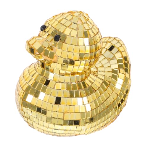 Yardenfun Reflektierende Disco Ente Glasfigur Spiegelfinish Einzigartige Wohnkultur Dekofigur Für Wohnzimmer Schlafzimmer Und Büro Stilvolles Für Zuhause von Yardenfun