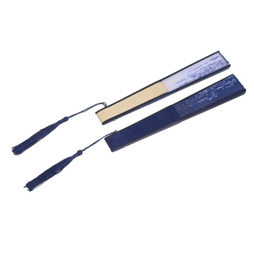 Yardenfun Retro-faltfächer-Set – 2-teiliges Handfächer Im Vintage-Stil mit Seidendruck für Zuhause & von Yardenfun
