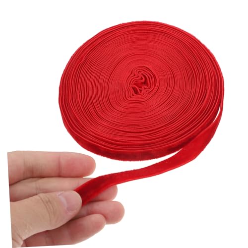 Yardenfun Samt Geschenkband Rot Polyester Weiches DIY Schleifenband für Geschenkverpackung Basteln Partydekoration Hochwertige Geschenkschleife von Yardenfun
