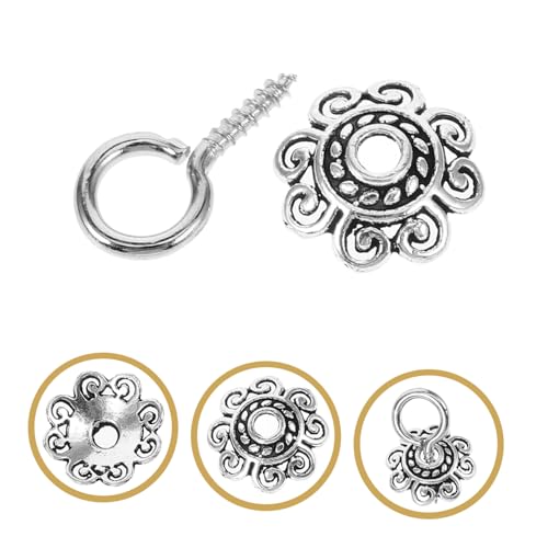 Yardenfun Schmuck Perlenkappen aus Legierung mit Blumenform und Ösennadeln Langlebige Verschleißfeste Schmuckzubehör für Halsketten Armbänder DIY Perlen Endkappen Yardenfun Schmuck Perlenkappen aus Legierung mit Blumenform und Ösennadeln Langlebige Verschleißfeste Schmuckzubehör für Halsketten Armbänder DIY Perlen Endkappen von Yardenfun