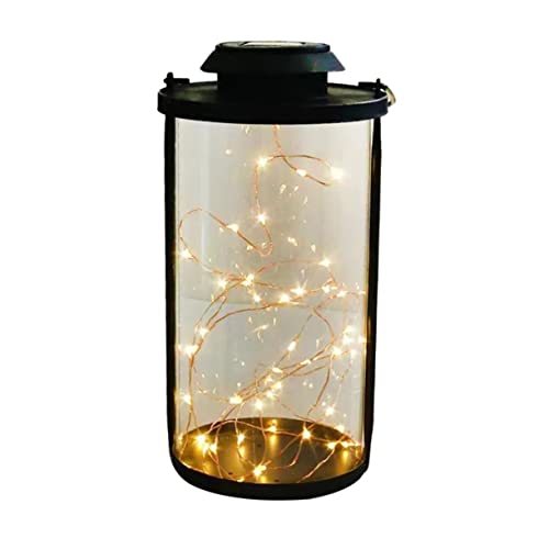 Yardenfun Solarleuchte LED Dekorative Solarlaterne für Garten Camping und Balkon Leicht Tragbar und Energiesparend Automatisches Einschalten bei Dämmerung von Yardenfun
