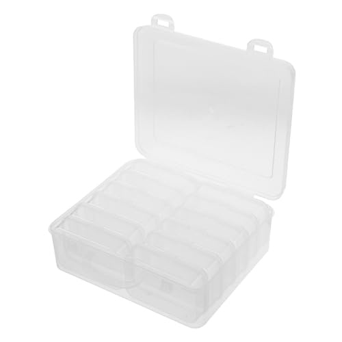 Yardenfun Transparente Schmuck Aufbewahrungsbox aus Kunststoff mit Fächern und Schützendem Deckel Vielseitiger Organizer für Ringe Ohrringe Halsketten und Armbänder Praktische Sortierbox von Yardenfun