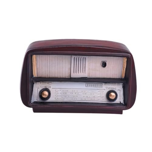 Yardenfun Vintage Radio Tischornament Retro Dekofigur Für Wohnzimmer Schreibtisch Oder Umweltfreundliches Harz Tragbar Für Hochzeiten Und Feiern Nostalgische Wohnaccessoires von Yardenfun
