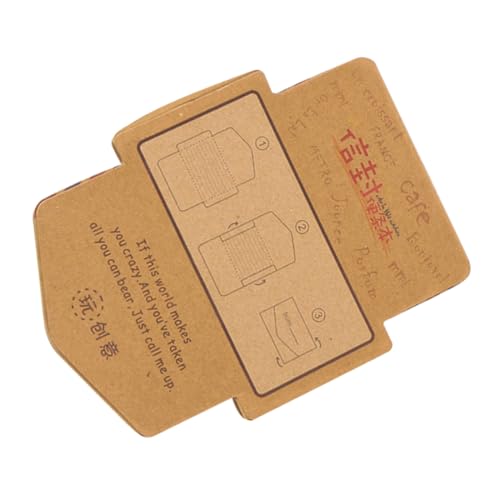 Yardenfun Vintage Selbstklebende Notizblöcke aus Kraftpapier Wiederverwendbare Haftnotizen mit Umschlag Design Seiten Tagesplaner und Aufgaben Tracker Briefpapier für Büro und Schule von Yardenfun