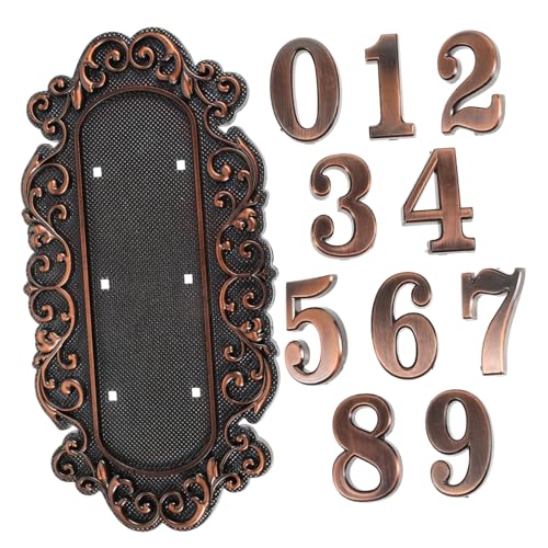 Yardenfun Vintage Türschild Hausnummer aus Robustem Material mit Europäischem Design Installieren Wetterbeständig Dekorativ für Wohnhäuser Büros und Villen mit Zahlen von Yardenfun