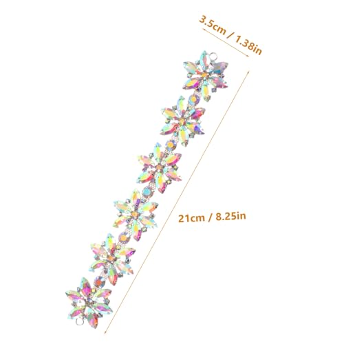 Yardenfun Wasserfeste DIY Hochzeit Strass Applikation Glas Rhinestone Blumen Patch zum Aufnähen für Kleid Gürtel Schuhe Taschen Dekoration von Yardenfun