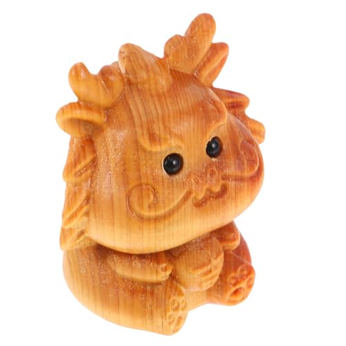 Yardenfun Winzige Holz Geschnitzte Drachenfigur Langlebiger Drachenanhänger für DIY Arbeiten für Armbänder und Kreative Kunstprojekte von Yardenfun