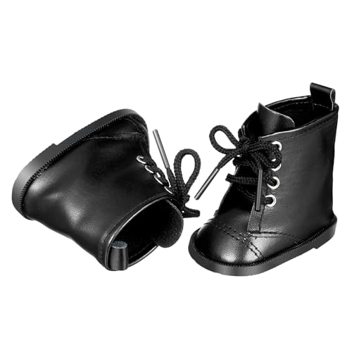Yardwe 1 Paar Puppenstiefel puppenspielzeug Puppen Kleidung für puppenkleidung puppenzubehör Minipuppenschuhe Puppe Schuhe Miniatur-Schuhe Steppschuhe für Mädchenpuppen Black von Yardwe