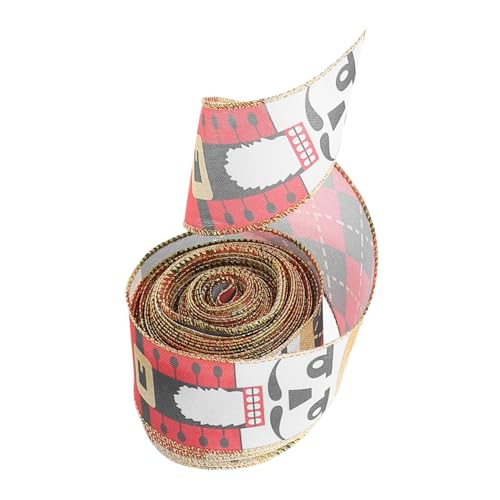 Yardwe 1 Rolle Weihnachtsband Nussknacker Weihnachtsbänder 10 Yard Weihnachtsboxen DIY Schleife Geschenkband Für Baum DIY Handwerk Kranz von Yardwe