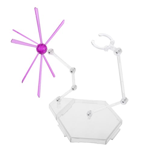 Yardwe 1 Satz Ausstellungsstand Modellanzeigestand Figurenhalter Puppenständer mit Wirkung Gestell für Puppe Action-Figur-Display-Basis Zubehör für Actionfiguren Plastik Violett von Yardwe