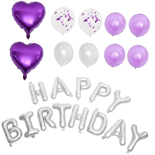 Yardwe 1 Satz Geburtstagsballon-set Geburtstagsdekoration Alles Zum Geburtstag Luftballons Buchstaben Geburtstagsballons Für Frauen Lustige Geburtstagsballons Emulsion Violett von Yardwe