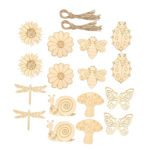 Yardwe 1 Satz Hölzerner Schmetterling Anhänger Diy-graffiti-chip Zubehör Basteln Diy-graffiti-scheiben Diy Liefert Holz 80 Stück von Yardwe