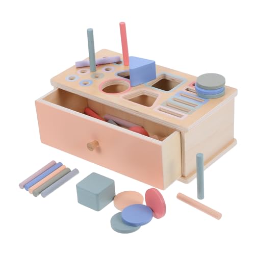Yardwe 1 Satz Holz Form Sortierbox für Kleinkinder Interaktives Lernspielzeug Feinmotorik und Logischem Monate von Yardwe