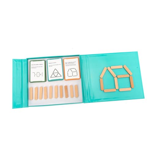 Yardwe 1 Satz Ice Cream Stick - Denken Lernhilfe Aus Holz Holzstäbchen Selber Machen Lernen Magnetisches Rechenspielzeug Holzstäbchen Blau Papier von Yardwe