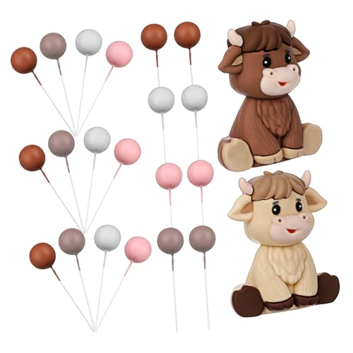 Yardwe 1 Satz Party Kuchen Dekoration Tortendekorationen Mit Nutztieren Kuh Kuchen Dekorationen Ballon-kuchen-topper Kuchendekorationskugeln Tortenaufsatz Für Die Babyparty Plastik von Yardwe