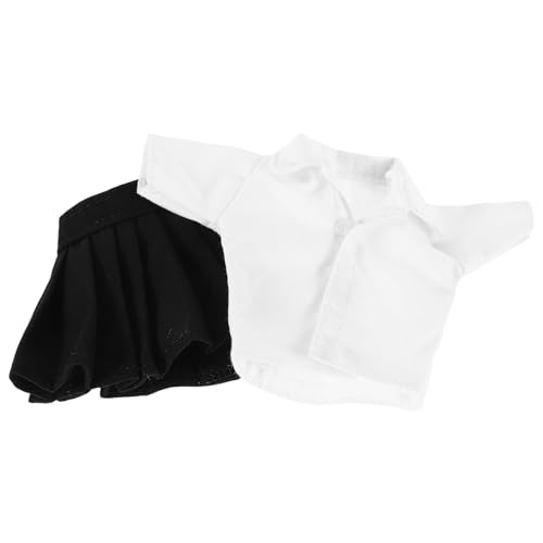 Yardwe 1 Satz Puppenkleidung Set für Mädchen Mini Rock und Shirt für Puppen Modisches Outfit für Vielseitige und Bequeme Kleidung für Spielzeugpuppen Einzigartiges Design für Kreatives von Yardwe