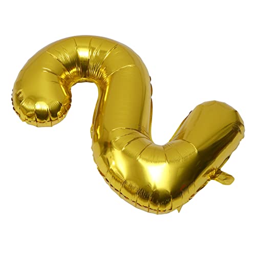 Yardwe 1 Stück Zahlenballon Luftballons in Pastellfarben Party-Ballon- Willkommen Ballonkind digitale Luftballons Rosa hochzeitsdeko Partyballons Aluminiumfolienballons Golden von Yardwe