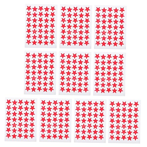 Yardwe 10 Bögen Pentagramm Sticker Stern Sticker Zur Belohnung Stern Sticker Für Belohnung Stern Sticker Aufkleber Rot Yardwe 10 Bögen Pentagramm Sticker Stern Sticker Zur Belohnung Stern Sticker Für Belohnung Stern Sticker Aufkleber Rot von Yardwe
