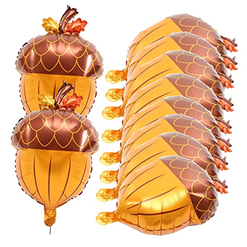 Yardwe 10 Stück Ballon aus Aluminiumfolie Danksagung Dekorationen Luftballons aus Metall Zahlenballons Eichel Ballons weihnachtsdeko Herbstluftballons Thanksgiving-Folienballons Yardwe 10 Stück Ballon aus Aluminiumfolie Danksagung Dekorationen Luftballons aus Metall Zahlenballons Eichel Ballons weihnachtsdeko Herbstluftballons Thanksgiving-Folienballons von Yardwe