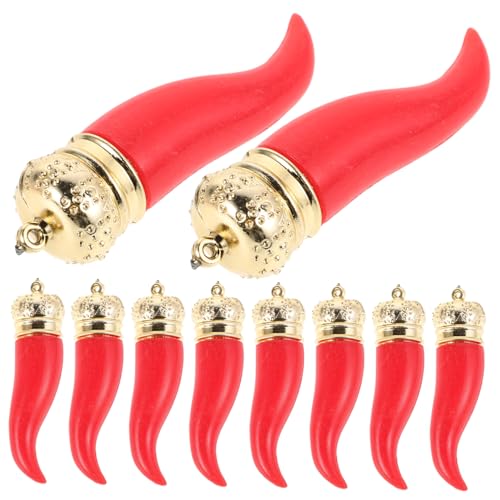 Yardwe 10 Stück Chili-Pfeffer-Charme Pfefferschmuck künstlicher Pfeffer Pfefferanhänger Pfeffer-Hängedekoration Ohrringe Machen Charms pflanzlicher Charme Chili-Charme Harz rot Yardwe 10 Stück Chili-Pfeffer-Charme Pfefferschmuck künstlicher Pfeffer Pfefferanhänger Pfeffer-Hängedekoration Ohrringe Machen Charms pflanzlicher Charme Chili-Charme Harz rot von Yardwe