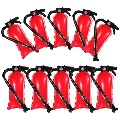 Yardwe 10 Stück Feuerlöscherballon Rosa Lastwagen Schwebend Weiß Fiesta luftballons deko Feuerlöscher-Ballon aufgeblasenes Feuerlöschballon Aluminiumfolie rot von Yardwe