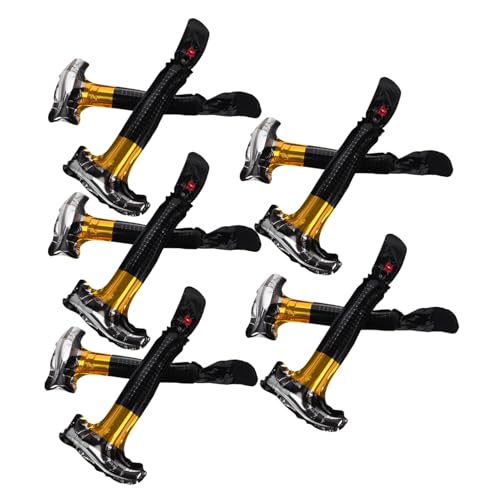 Yardwe 10 Stück Hammer Clown-Hammer Hammer aufblasen gefälschter Hammer Aufblasbarer Spielzeughammer Feiertagsballons Bau Ballons Hammerkostüm Aluminiumfolie von Yardwe
