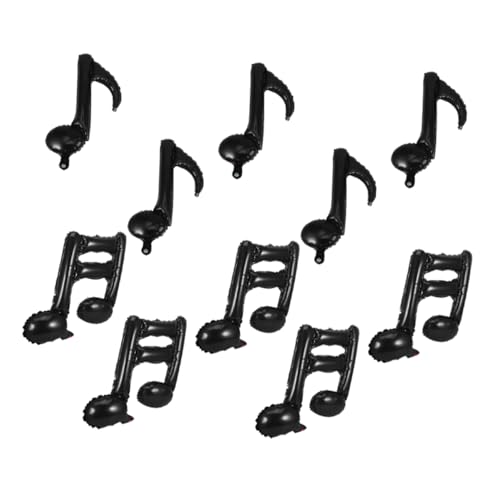 Yardwe 10 Stück Musiknoten Folienballons Schwarze Noten Ballons für Musik Mottoparty Geburtstagsfeier und Stilvolle Deko für Unvergessliche von Yardwe