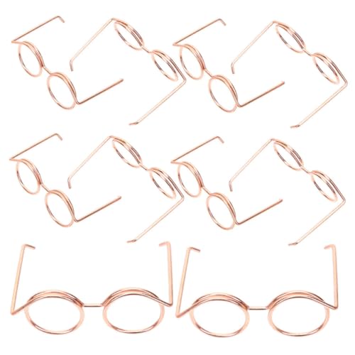 Yardwe 10 Stück Teiliges Brillen für Puppen Metallgestell Roségold Accessoires für Puppen Outfits und Rollenspiele für Sammler und Kreative Spielideen Yardwe 10 Stück Teiliges Brillen für Puppen Metallgestell Roségold Accessoires für Puppen Outfits und Rollenspiele für Sammler und Kreative Spielideen von Yardwe