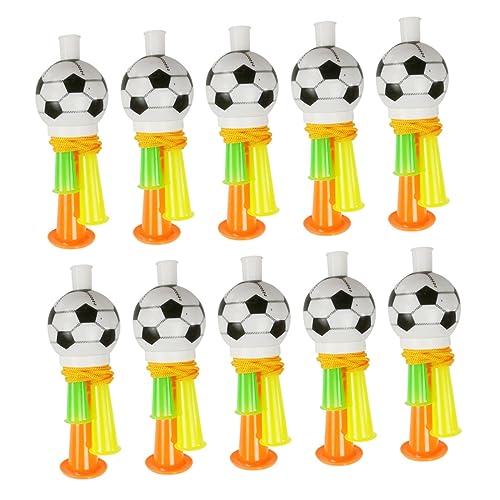Yardwe 10 Stück Teiliges Fußball Fanfaren Lautstarke Tröten für Sportveranstaltungen Partys und Feiern Cheerleading Requisiten für Fußballfans und Zuschauer Yardwe 10 Stück Teiliges Fußball Fanfaren Lautstarke Tröten für Sportveranstaltungen Partys und Feiern Cheerleading Requisiten für Fußballfans und Zuschauer von Yardwe