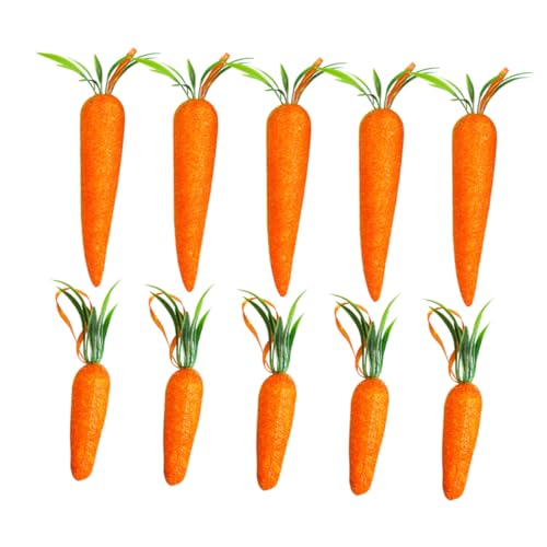 Yardwe 10 Stück Teiliges Ostern Hängende Karotten Dekoration Künstliche Karotten Anhänger für Wand Fenster Tür Wiederverwendbare Deko für Ostern und Yardwe 10 Stück Teiliges Ostern Hängende Karotten Dekoration Künstliche Karotten Anhänger für Wand Fenster Tür Wiederverwendbare Deko für Ostern und von Yardwe
