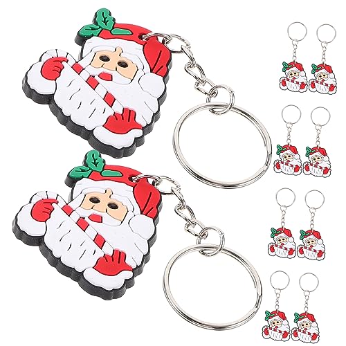 Yardwe 10 Stück Teiliges Weihnachtsmann Schlüsselanhänger Niedlicher Tragbarer Taschenanhänger Leicht und Verarbeitet als und Weihnachtsdeko für Freunde und Familie von Yardwe