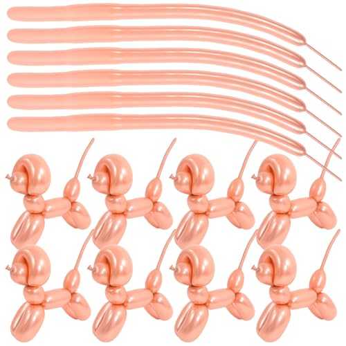Yardwe 100 Stück Ballon aus Metallstreifen geburtstagsgeschenk luftballons geburtstagsballons Ballontiere party dekoration Party-Latexballons Massenballons Partyballons Emulsion Rose Gold von Yardwe