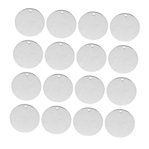 Yardwe 100 Stück Blank Stanzetiketten Gravierbare Runde Anhänger mit Löchern für Schmuckherstellung Diy Zubehör Langlebig und Vielseitig von Yardwe