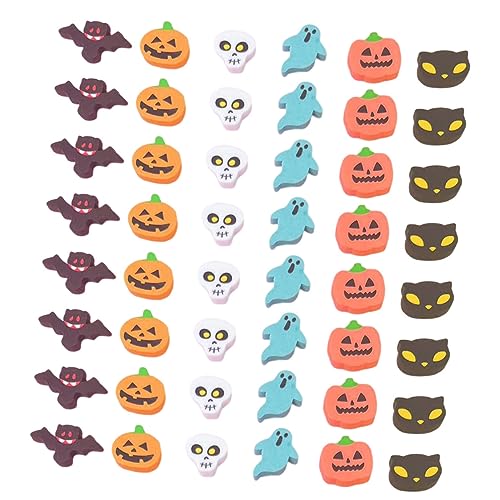 Yardwe 100 Stück Halloween Mini Radiergummis Bunte Cartoon Radierer als Partygeschenke für Schuldekoration und Halloween Feiern Vielseitig Einsetzbar von Yardwe