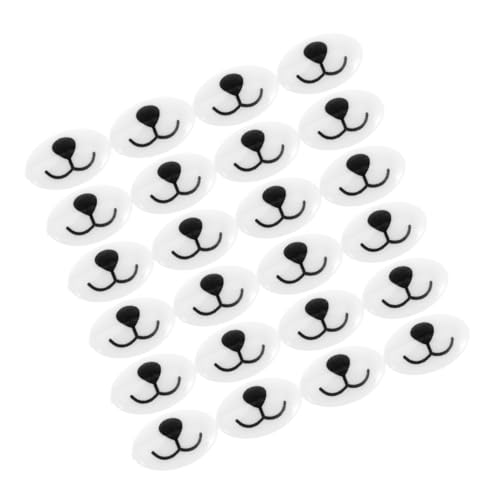 Yardwe 100 Stück Nase Puppenmund Nase für Häkeltiere Nasenschmuck Schneemannnase basteln Sicherheitsmundpuppen Puppen Machen Mund handgemachte Häkelnase Acryl Weiß von Yardwe