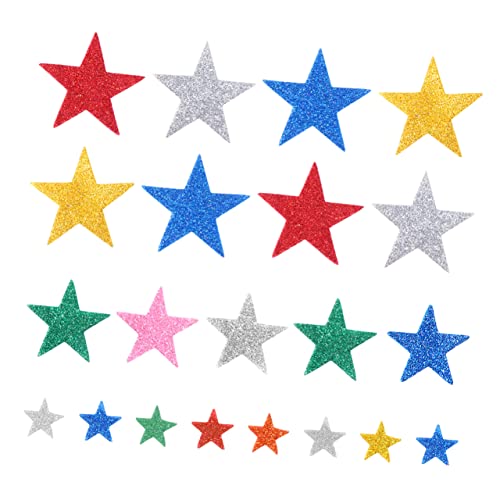 Yardwe 100 Stück Stern Glitzer Aufkleber Selbstklebende Sticker für Je für Bastelprojekte und Dekoration von Yardwe