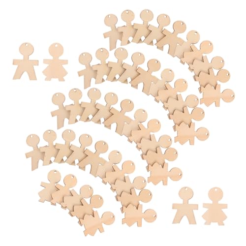 Yardwe 100 Stück Teiliges Jungen Mädchen zum Basteln Unbehandelte Holzteile für DIY Kunstprojekte Holzanhänger für Partydekoration Blanko Holzfiguren für Malen und Basteln Yardwe 100 Stück Teiliges Jungen Mädchen zum Basteln Unbehandelte Holzteile für DIY Kunstprojekte Holzanhänger für Partydekoration Blanko Holzfiguren für Malen und Basteln von Yardwe