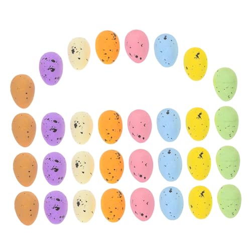 Yardwe 100Stücke Farbenfrohe Ostereier Eier Für DIY Dekorationen Osterkörbe Partybedarf Und Kreative Festlichkeiten Leicht Und Langlebig von Yardwe