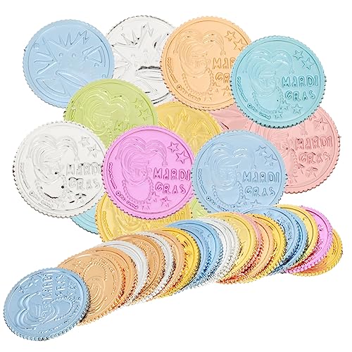 Yardwe 100Stücke Plastikspielmünzen Schatzmünzen Für Piratenpartys Hochzeiten Und Karneval Spielgeld Für Kreative Dekorationen Yardwe 100Stücke Plastikspielmünzen Schatzmünzen Für Piratenpartys Hochzeiten Und Karneval Spielgeld Für Kreative Dekorationen von Yardwe