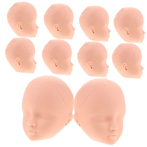 Yardwe 10Stücke DIY Puppenköpfe Teiliges Handgefertigte Puppenköpfe für Make Up Praxis Bastelprojekte Weiche Puppenaccessoires für Kreative Deko und Kindergeburtstage von Yardwe