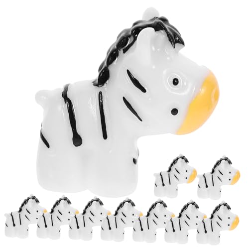 Yardwe 10Stücke Mini Zebra Dekorationsfiguren Saftiges Für Wohnzimmer Für DIY Mikro Landschaften Und Für Familie von Yardwe