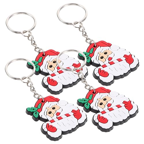 Yardwe 10Stücke Niedlicher Weihnachtsmann Schlüsselanhänger Cartoon Weihnachtsmann Taschenanhänger Für Weihnachtszeit Weihnachtsdeko Und Geschenkidee von Yardwe