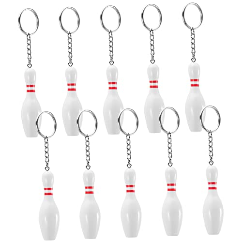 Yardwe 10Stücke Teiliges Mini Bowling Schlüsselanhänger Kreative Metallschlüsselanhänger Für Bowling Fans Souvenirs Für Kindergeburtstage Sportevents Und Mehr von Yardwe