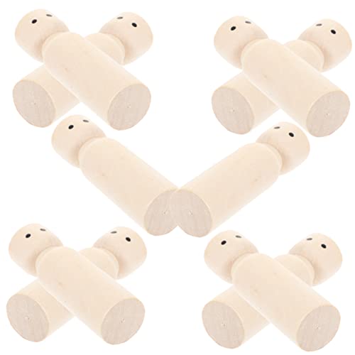 Yardwe 10Stücke Unfertige Holzfiguren Peg Dolls DIY Graffiti Holzpuppen Für Glatte Oberfläche Kinderfreundlich Bastelprojekte Und Heimdekoration von Yardwe