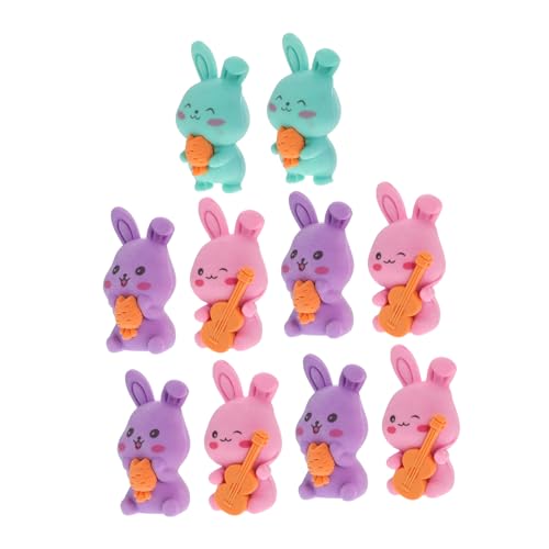 Yardwe 10pcs Kawaii Bunny Form Eraser Kreativer Cartoon Kaninchen -radiergummi Für Kid School Supplies Preise Party Bevorzugung Urlaubsgeschenk Für Studenten von Yardwe